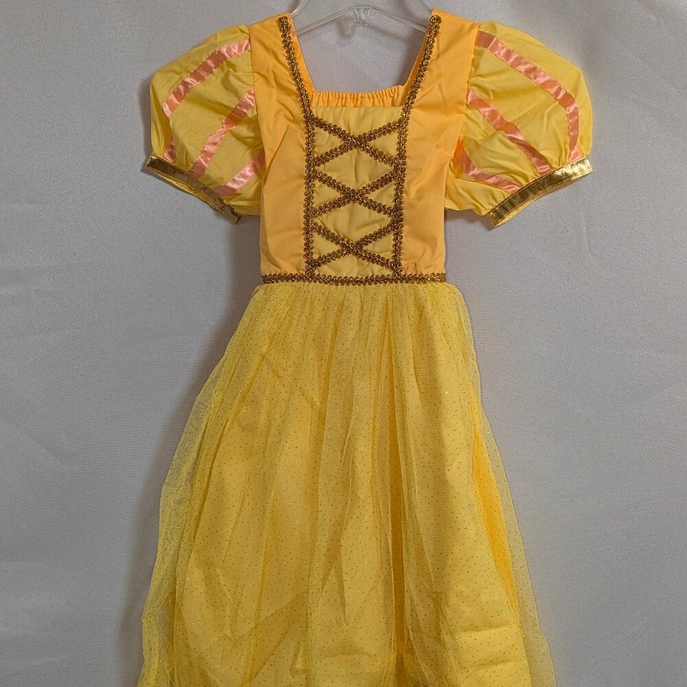 NEW girl costume dress belle inspired princess Halloween party size 8